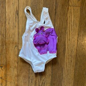 EXCHANGE Kids White and Purple Swimsuit
